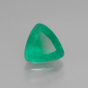 Émeraude vert naturelle trillion, 1,16 ct, I1