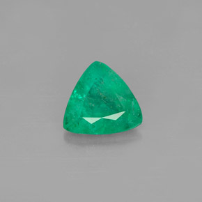 Émeraude vert naturelle trillion, 0,61 ct, SI-I1
