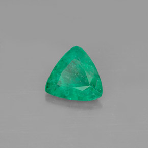 Émeraude vert naturelle trillion, 0,61 ct, SI-I1