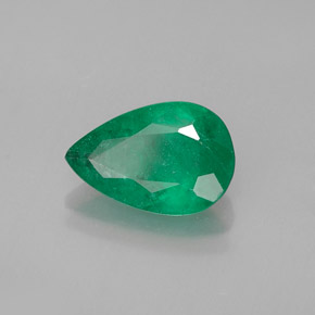 Émeraude vert naturelle en forme de poire, 0,96 ct, I1