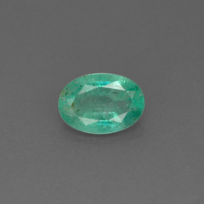 Émeraude vert naturelle coupe ovale, 0,63 ct, I1