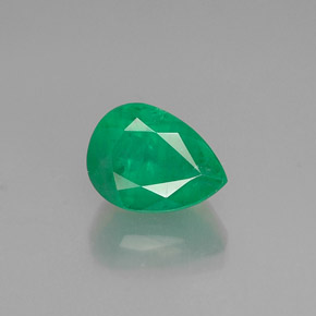 Émeraude vert naturelle en forme de poire, 1,00 ct, SI-I1