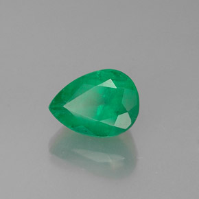 Émeraude vert naturelle en forme de poire, 1,00 ct, SI-I1