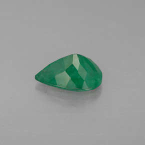 Émeraude vert naturelle en forme de poire, 0,91 ct, I1