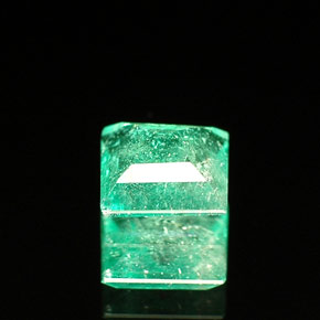 Émeraude vert naturelle carré, 0,49 ct, SI-I1
