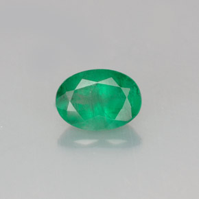 Émeraude vert naturelle coupe ovale, 0,72 ct, SI-I1
