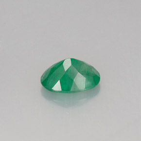 Émeraude vert naturelle coupe ovale, 0,72 ct, SI-I1