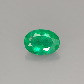 Émeraude vert naturelle coupe ovale, 0,76 ct, SI-I1