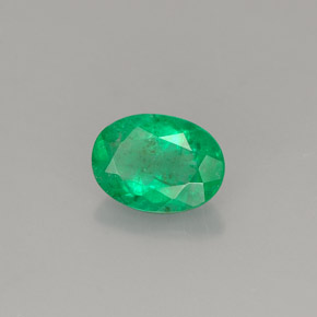 Émeraude vert naturelle coupe ovale, 0,76 ct, SI-I1