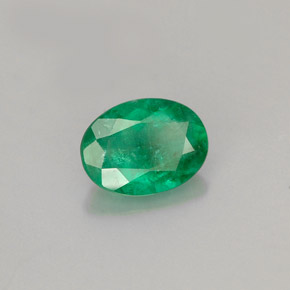 Émeraude vert naturelle coupe ovale, 0,83 ct, I1