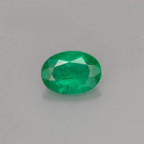 Émeraude vert naturelle coupe ovale, 0,67 ct, I1