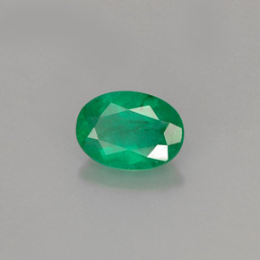 Émeraude vert naturelle coupe ovale, 0,67 ct, I1