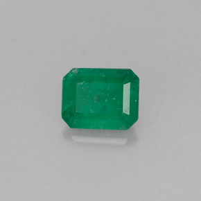 Émeraude vert naturelle taille émeraude, 0,51 ct, I1
