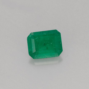 Émeraude vert naturelle taille émeraude, 0,51 ct, I1