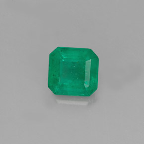 Émeraude vert naturelle taille émeraude, 0,50 ct, I1