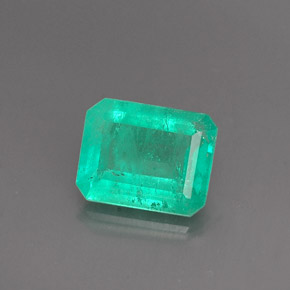 Émeraude Vert naturelle Taille émeraude, 1.11 ct, I1