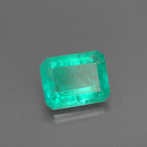 Émeraude Vert naturelle Taille émeraude, 1.11 ct, I1
