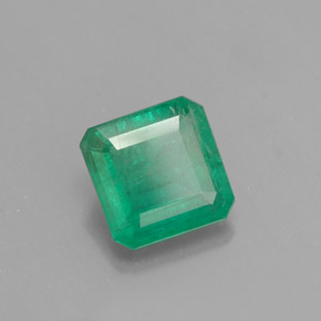 Émeraude vert naturelle taille émeraude, 0,97 ct, SI-I1