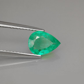 Émeraude Vert naturelle En forme de poire, 0.90 ct, SI-I1