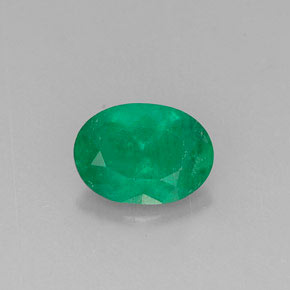 Émeraude vert naturelle coupe ovale, 0,63 ct, I1