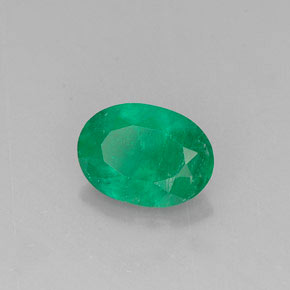 Émeraude vert naturelle coupe ovale, 0,63 ct, I1