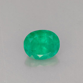Émeraude vert naturelle coupe ovale, 0,63 ct, SI-I1