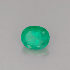 Émeraude vert naturelle coupe ovale, 0,63 ct, SI-I1