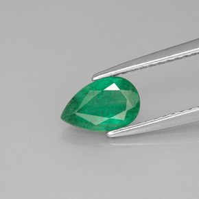 Émeraude vert naturelle en forme de poire, 0,69 ct, I1