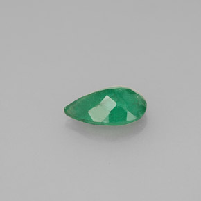 Émeraude vert naturelle en forme de poire, 0,69 ct, I1