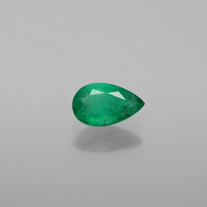 Émeraude vert naturelle en forme de poire, 0,53 ct, I1