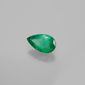 Émeraude vert naturelle en forme de poire, 0,53 ct, I1