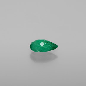 Émeraude vert naturelle en forme de poire, 0,53 ct, I1