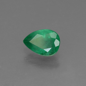 Émeraude vert naturelle en forme de poire, 0,65 ct, I1