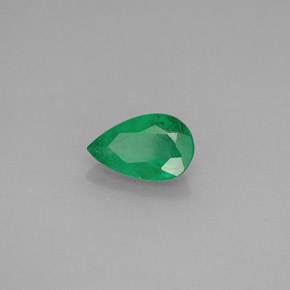 Émeraude vert naturelle en forme de poire, 0,74 ct, I1
