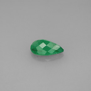 Émeraude vert naturelle en forme de poire, 0,74 ct, I1