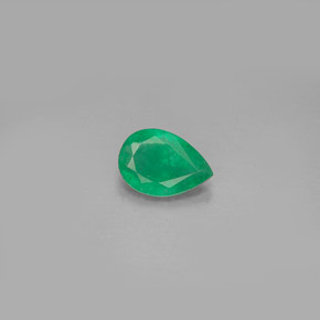 Émeraude Vert naturelle En forme de poire, 0.53 ct, SI-I1
