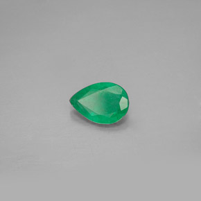 Émeraude Vert naturelle En forme de poire, 0.53 ct, SI-I1