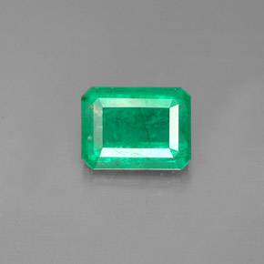 Émeraude vert naturelle taille émeraude, 1,21 ct, I1