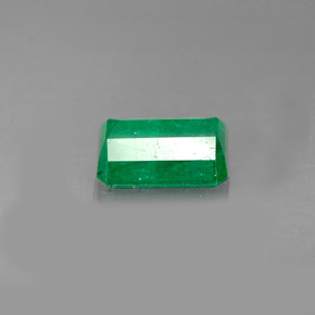 Émeraude vert naturelle taille émeraude, 1,21 ct, I1