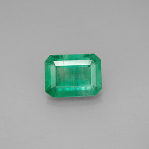 Émeraude vert naturelle taille émeraude, 1,53 ct, I1