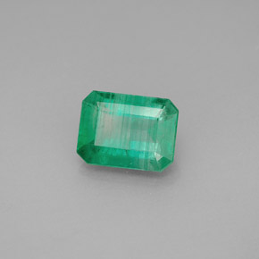 Émeraude vert naturelle taille émeraude, 1,53 ct, I1