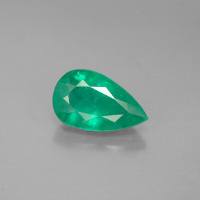 Émeraude vert naturelle en forme de poire, 1,49 ct, SI-I1