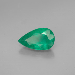 Émeraude vert naturelle en forme de poire, 1,49 ct, SI-I1