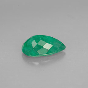 Émeraude vert naturelle en forme de poire, 1,49 ct, SI-I1