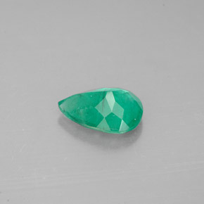 Émeraude vert naturelle en forme de poire, 0,91 ct, SI-I1