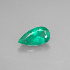Émeraude vert naturelle en forme de poire, 0,94 ct, SI-I1