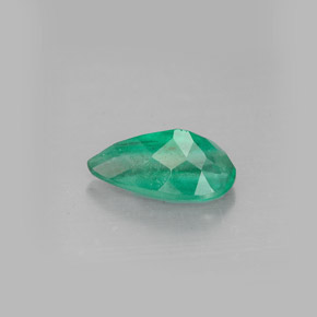 Émeraude vert naturelle en forme de poire, 0,94 ct, SI-I1
