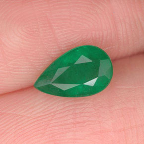 Émeraude Vert naturelle En forme de poire, 0.75 ct, I1