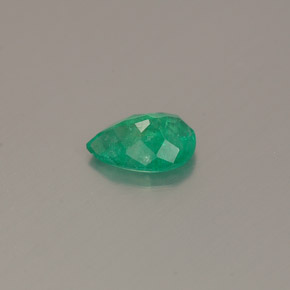 Émeraude vert naturelle en forme de poire, 0,36 ct, SI-I1
