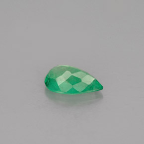 Émeraude vert naturelle en forme de poire, 0,74 ct, SI-I1